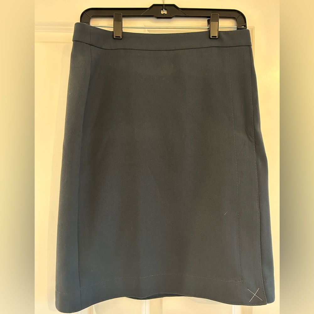 Ann Taylor Women’s front side slit pencil skirt dark gray petite size 8 8P